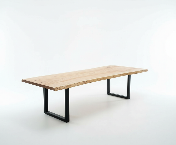 Live edge dining table in maple