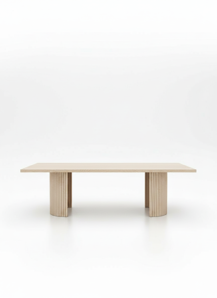 Custom white ash dining table 