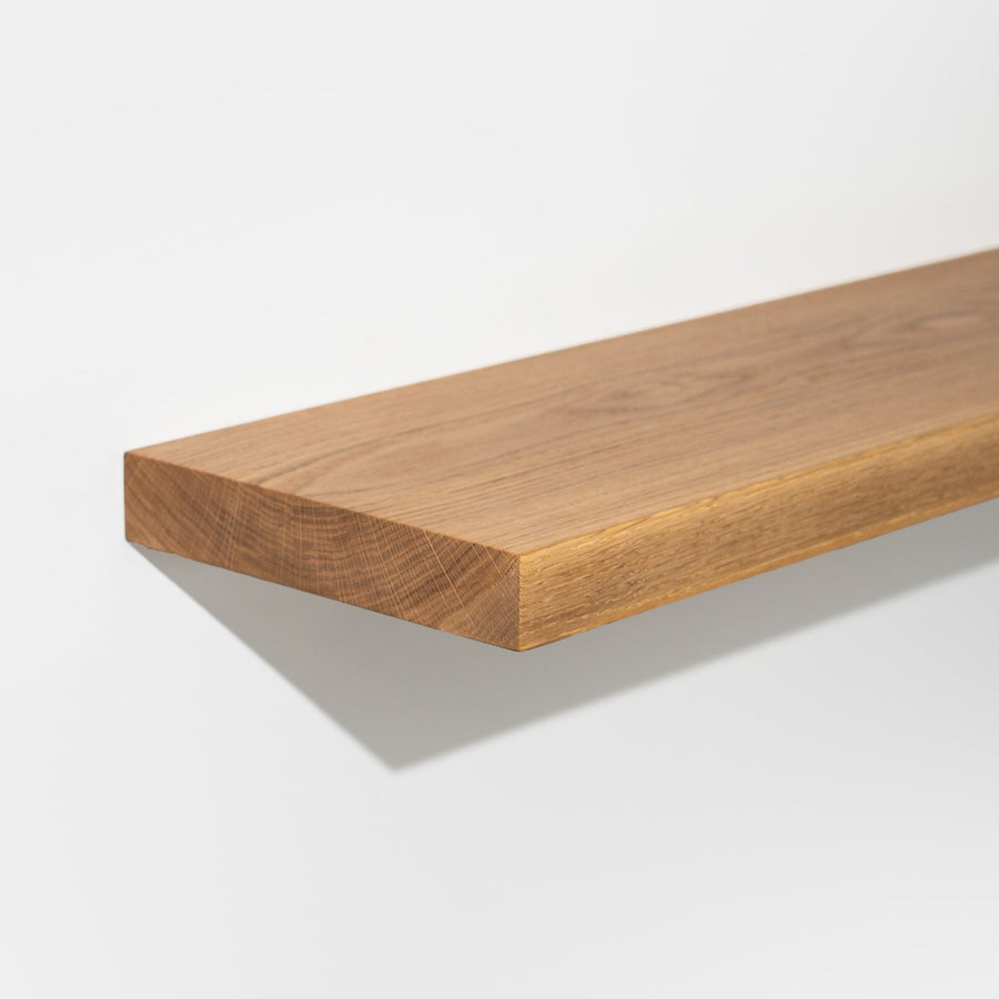 White Oak Floating Shelves in Clear