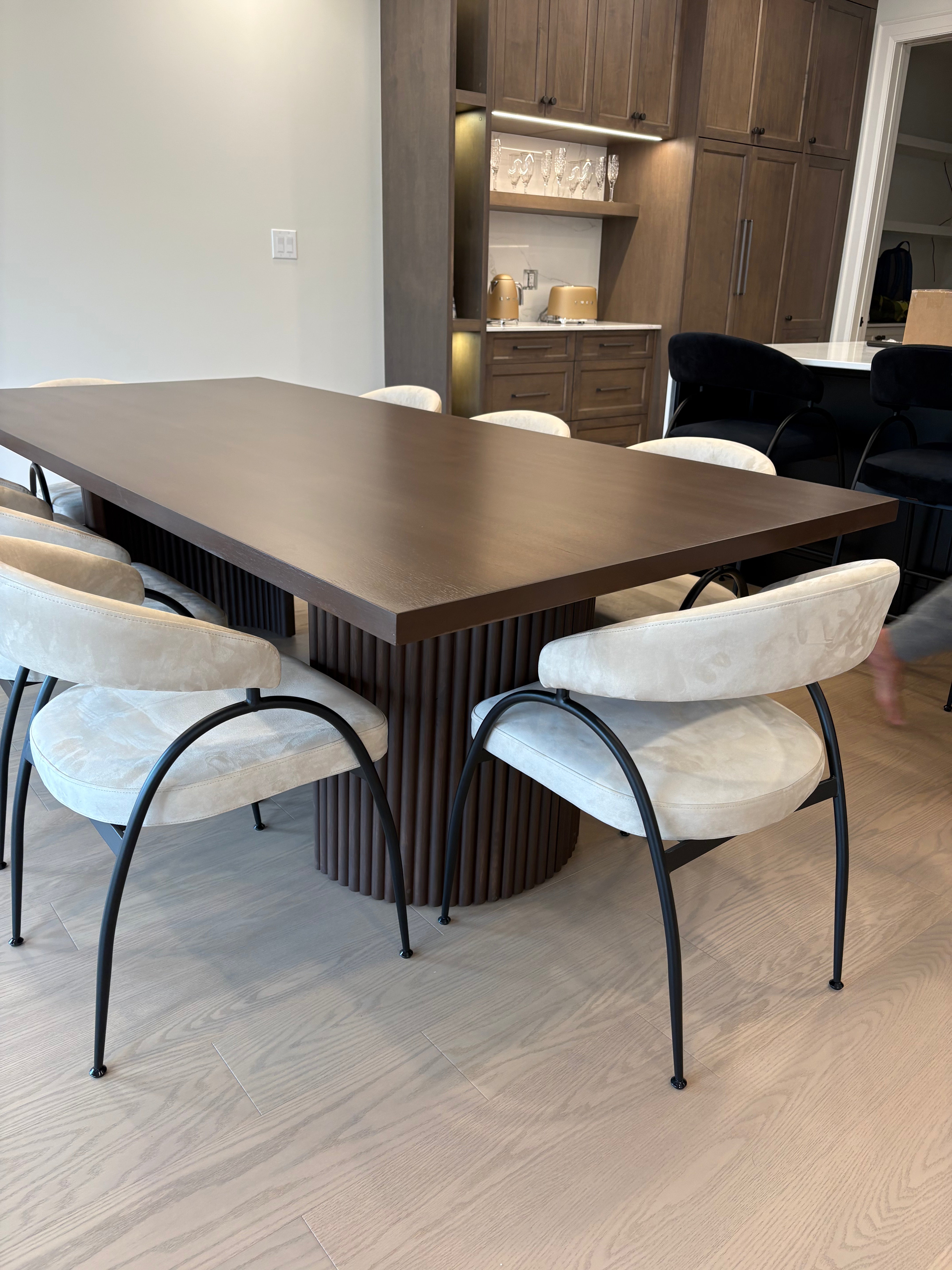 custom black walnut dining table